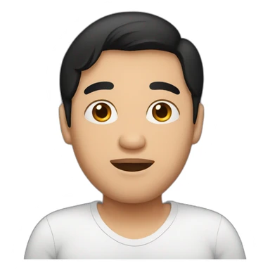 Pregnant man with black hair sticker