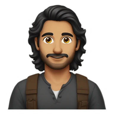 Saad Rahman, dark hair, bengali, man sticker