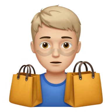 a fair-haired guy with a short haircut, abrasions on his face and bags under his eyes sticker
