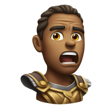 Warrior shocked sticker