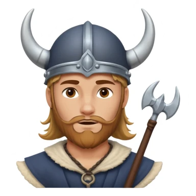 Young viking sailor on ship deck sticker
