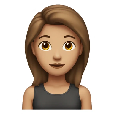 Trans girl with brown hair  sticker