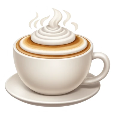 Cappuccino in big white cup without a face on it sticker