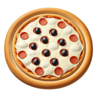 Pizza with saturn ring sticker