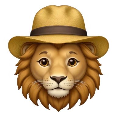 lion wearing hat sticker
