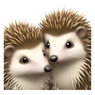 two hedgehogs in love sticker