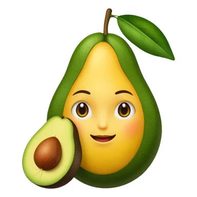 mangoes holding a small avocado sticker
