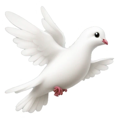 A white dove with an olive branch sticker