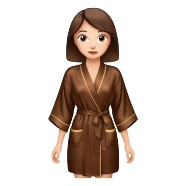 espresso colored silk robe short womens sticker