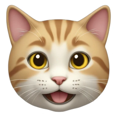 cat in smiling with environment game model sticker