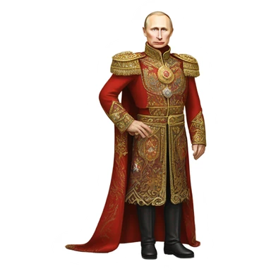 vladimir putin in Romanov dress, full total body sticker
