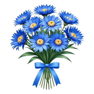 cornflower bouquet sticker