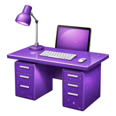 Purple Glitter office sticker
