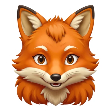 Female fox with bared teeth sticker