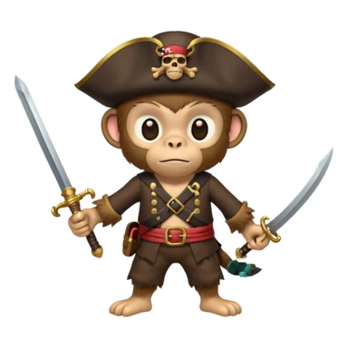 pirate monkey sticker