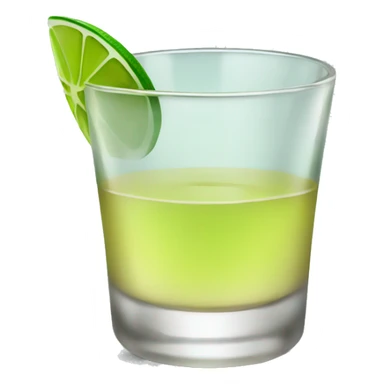 Tequila shot with lime emoji  sticker
