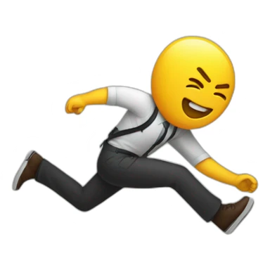 a fall guy is falling on some spikes sticker