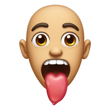 Heart eyes with drooling  sticker