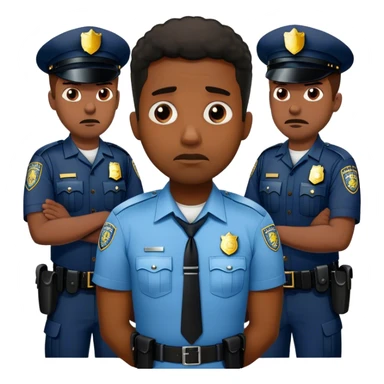 White police arresting black man sticker