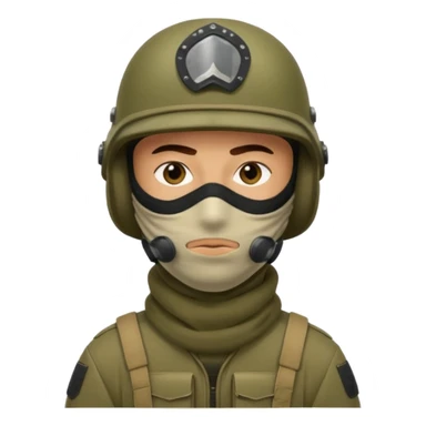 
Iraqi man soldier in helmet and balaclava sticker