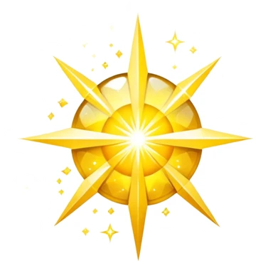 bright yellow sparkles sticker