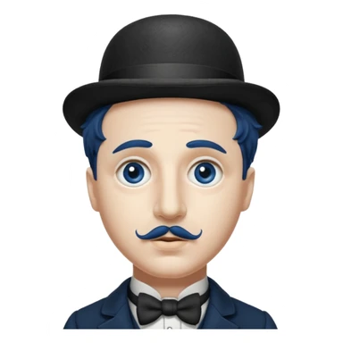 Charlie Chaplin dark blue eyes sticker