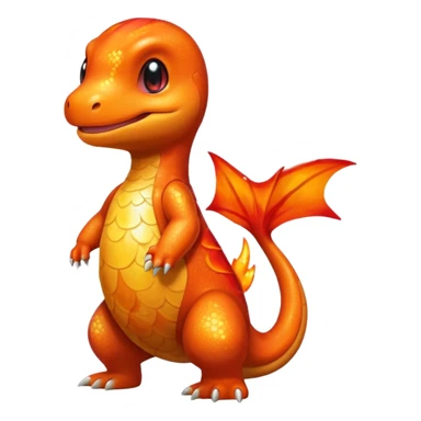 glitter pokemon charmander sticker