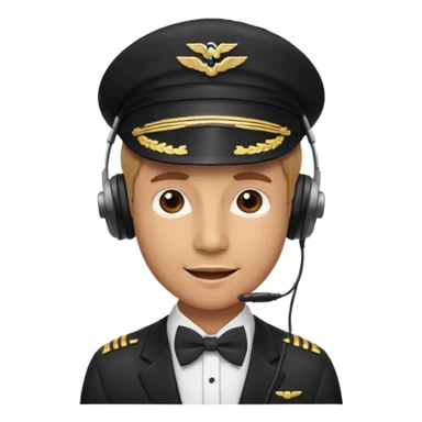 headphones, hat, and bowties pilot sticker