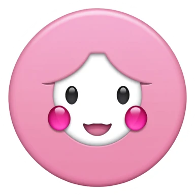 Circle vibrant Pastel Pink Facebook messenger sticker