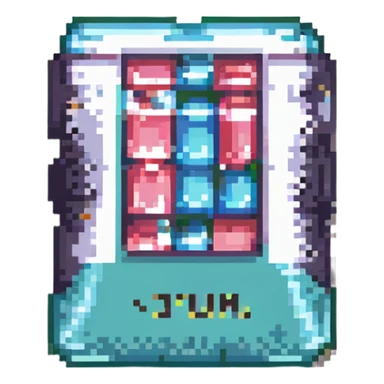 a packet of gum, pixel art style sticker