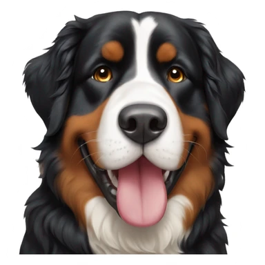 Happy face of Bernese Mountain dog  sticker