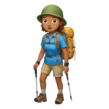 hiking person sticker