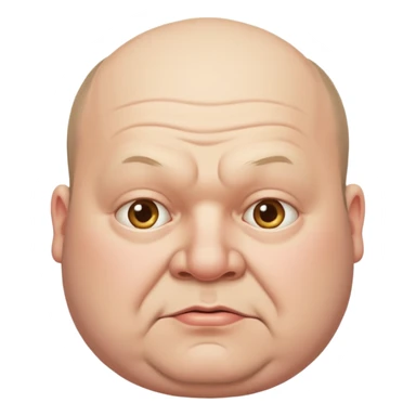 Balding fat ugly realistic man sticker
