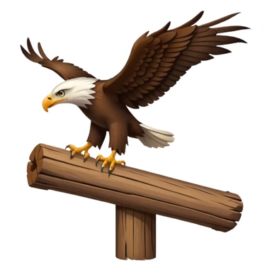 Eagle drag a post sticker