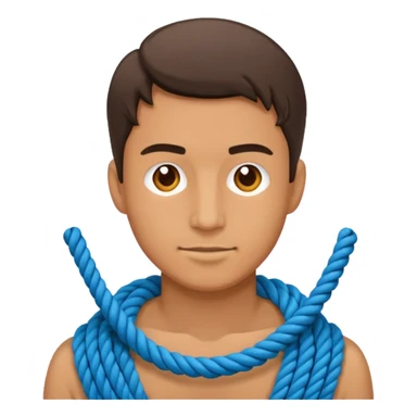 A man using rope to suicide  sticker