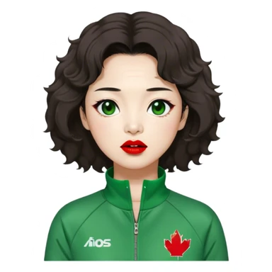 Han Mi-nyeo : Age: Late 60s
Appearance: A crazy woman with many wrinkles face , frizzy, messy dark brown hair and dramatic red lipstick.
Outfit: Green player tracksuit sticker