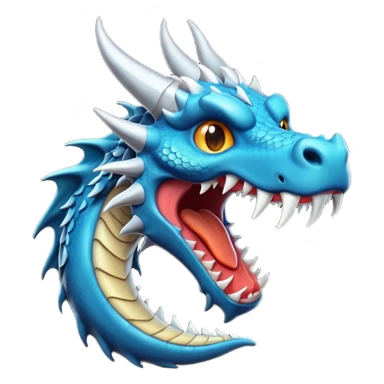 iOS style emoji, minimal dragon fang, dark fantasy object sticker