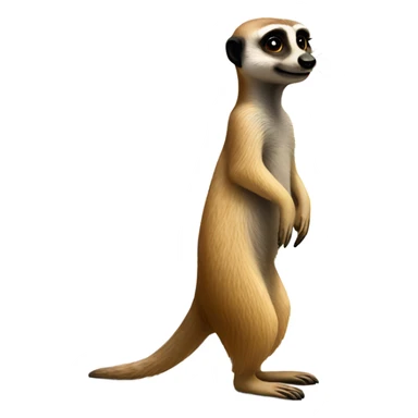 funny-meerkat standing showing its left profile sticker