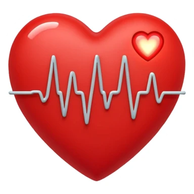 heart rate signal with cute heart shape attached sticker