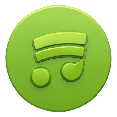 Realistic, isolated, 3D rendering Spotify logo  sticker