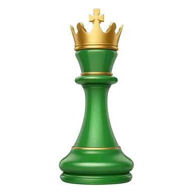 green chess queen piece sticker