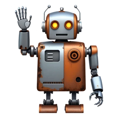 robot broken to signify a stuck conversation with no reply sticker