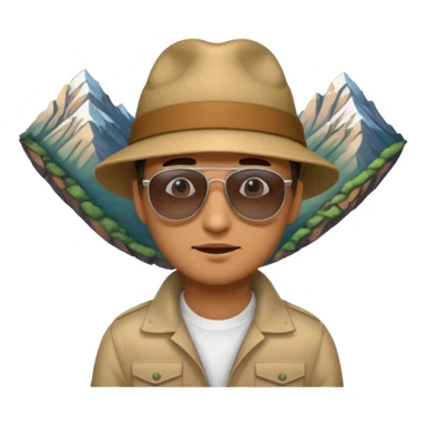 homme qui une montagne coincé dans les fesse sticker