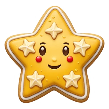 christmas star cookie sticker