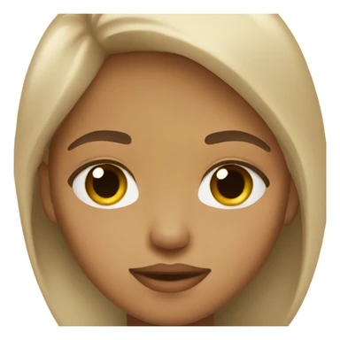 Light skin with light brown eyes giving kisses sticker