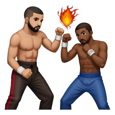 Drake fighting Kendrick lamar sticker
