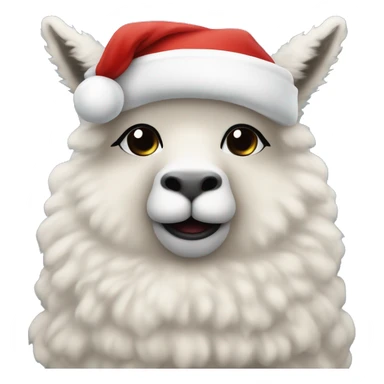 Santa Claus but he’s an alpaca sticker