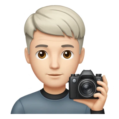 fotografo com cabelo degrade toupet sticker