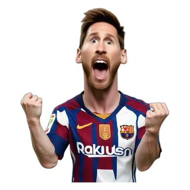 football-player-messi-scream sticker