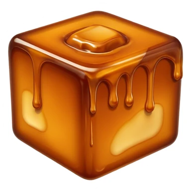 melting caramel cube sticker